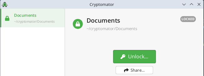 Interface Cryptomator